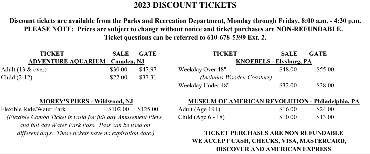 Discount Tickets Township of Spring